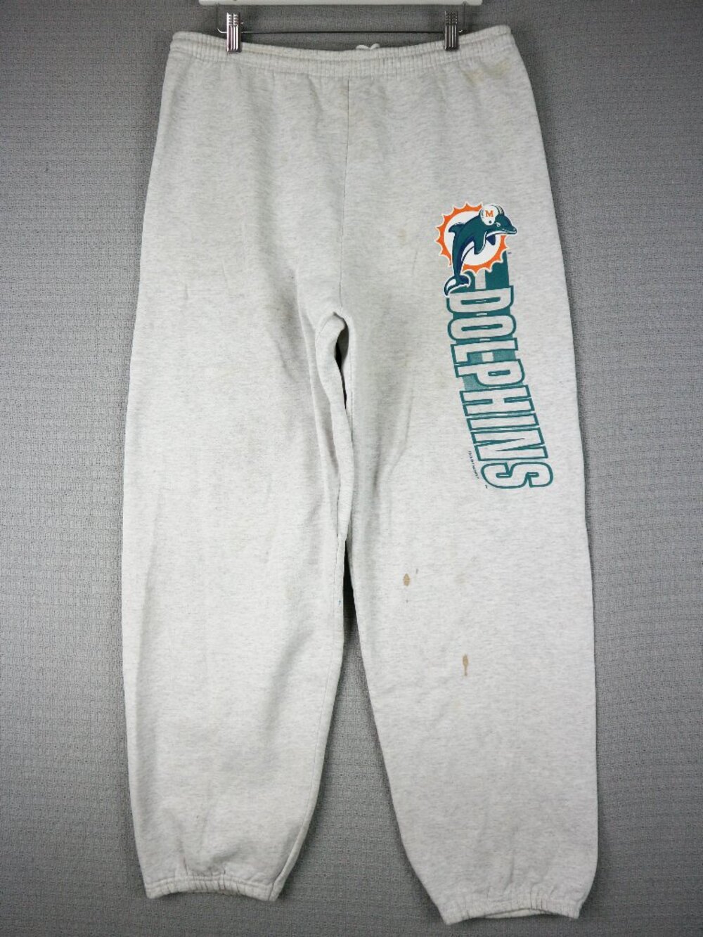 1997 Vintage Miami Dolphins Hanes Grey Sweatpants NFL Large Size